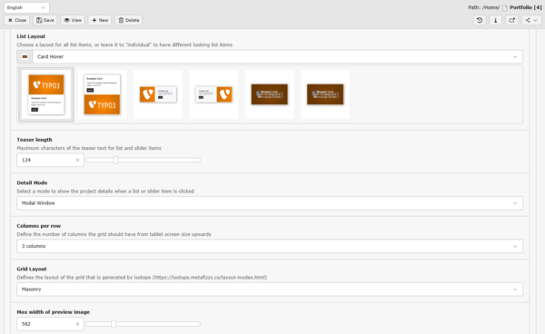 Showcase Plugin Configuration